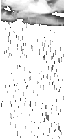 a black and white drawing of a cloud and rain