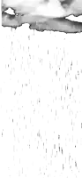 a black and white drawing of a cloud and rain