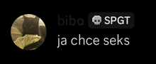 a picture of a black cat holding a pile of money with the words bibo spgt ja chce seks below it