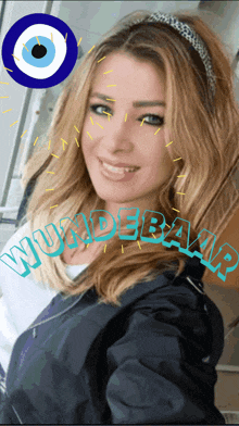 a picture of a woman with wunderbar written on her face