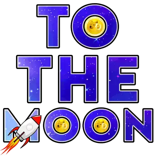 To The Moon Crypto Sticker - To The Moon Crypto Doge Stickers