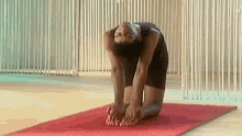 back stretch head back stretch box pose yoga stretching