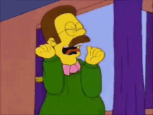 Ned Flanders The Simpsons GIF - Ned Flanders The Simpsons Excited GIFs