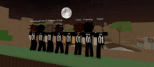 a group of people standing next to each other with the number 01 on their shirts