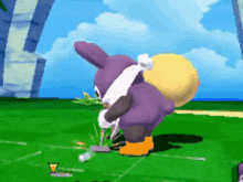 Nabbit Mario Golf GIF - Nabbit Mario Golf Birdie GIFs