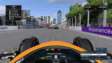a video game screen shows a lap of 1 / 5 and a time of 1 / 53.036