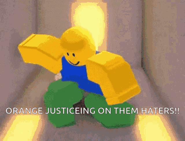 oh its roblox i love that dance - Orange Justice