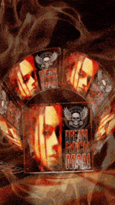 a stack of dream rock man cd 's with a skull and wings on them