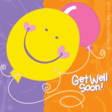 Get Well Soon Balloons GIF - Get Well Soon Balloons Not Feeling Well GIFs