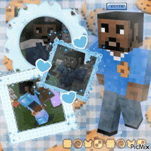 a picture of a man in a blue shirt and a picture of another man in a blue shirt with the words picmix below