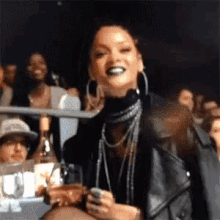 Rihanna Laughing GIF