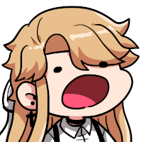 a cartoon drawing of a girl with a surprised expression on her face