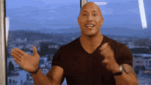 excited happy the rock dwayne johnson
