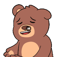 a cartoon of a teddy bear with a youtube icon on its face