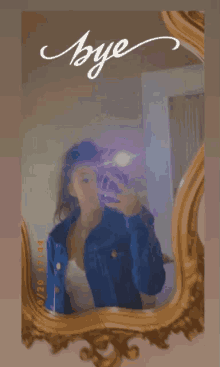 Bye Mirror Selfie GIF - Bye Mirror Selfie Tongue Out GIFs