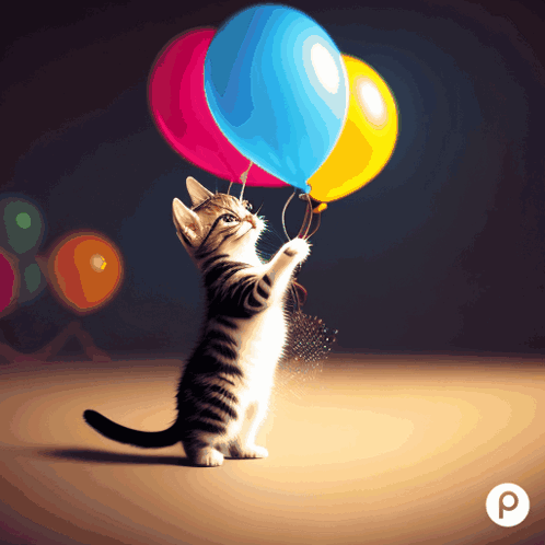 animated cat birthday gif
