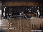 it looks like a painting of a landscape with a lot of lines and a purple background .