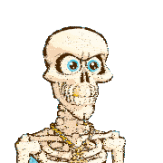 Skeleton 3d Sticker - Skeleton 3d Cartoon Stickers