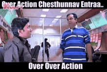 over action over acting show buildup