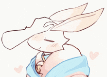 a drawing of a rabbit with the word squeak on the bottom right