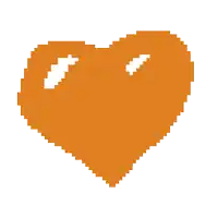a pixel art heart with a hole in the middle on a white background