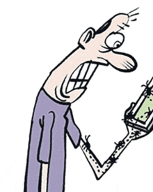 a cartoon of a man covered in bugs holding a lantern