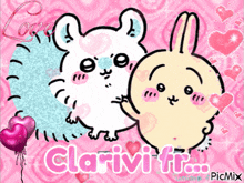 a picture of a hamster and a rabbit with the words clarivi written on it
