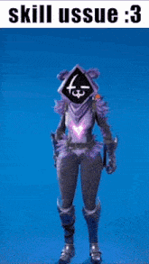 a screenshot of a video game character with the text skill issue 3