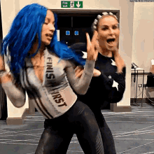 Sasha Banks Natalya GIF - Sasha Banks Natalya Dance GIFs