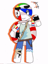 a drawing of a person wearing sunglasses and a bracelet