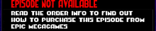 a sign that says episode not available on it