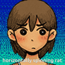 Omori Horisontally Spinning Rat GIF