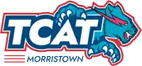 a logo for tcat morristown with a blue panther