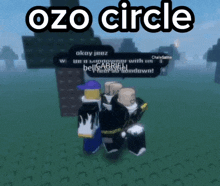 a screenshot of a video game that says ozo circle on it