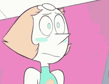 pearl from steven universe is crying with tears on her face