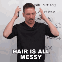 Hair Is All Messy Adam GIF - Hair Is All Messy Adam Engvid GIFs