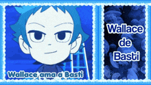 a picture of wallace de basti with blue hair