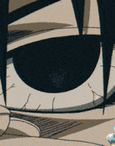 a close up of a cartoon character 's eye with a diamond in it