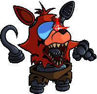 Withered Foxy Fnf Sticker - Withered Foxy Fnf Among Us Stickers