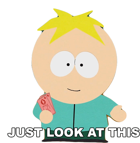 Just Look At This Butters Stotch Sticker - Just Look At This Butters Stotch South Park Stickers