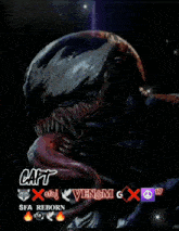 a picture of a venom with the name caft on it