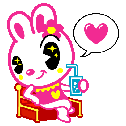 Rabbit Positive Sticker - Rabbit Positive Heart Stickers