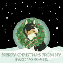 Christmas Wreath Wolves GIF - Christmas Wreath Wolves Wolf GIFs