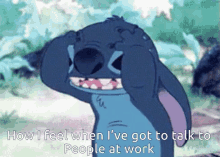 stitch frustrated talking argh