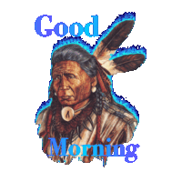 Good Morning Native American Sticker