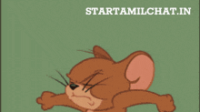 a cartoon of jerry with steam coming out of his ears and the words starttamilchat.in below him