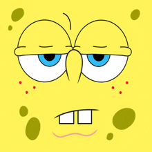 a cartoon drawing of spongebob squarepants ' face