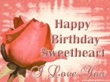 Happy Birthday Wife I Love You GIF - Happy Birthday Wife I Love You Pink Rose GIFs