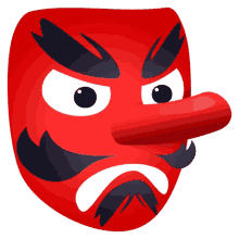 goblin people joypixels red mask long nose