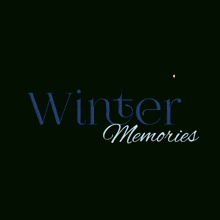 a dark red background with the words winter memories on it
